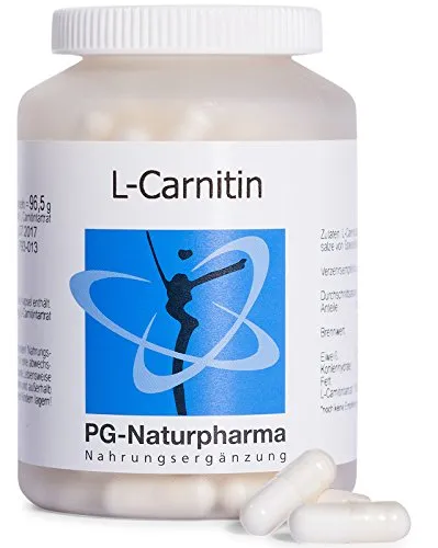 L-Carnitina - 160 capsule ciascuna 500 mg di L-Carnitina tartrato, alte dosi, dalla Germania, fornitura per 2 mesi