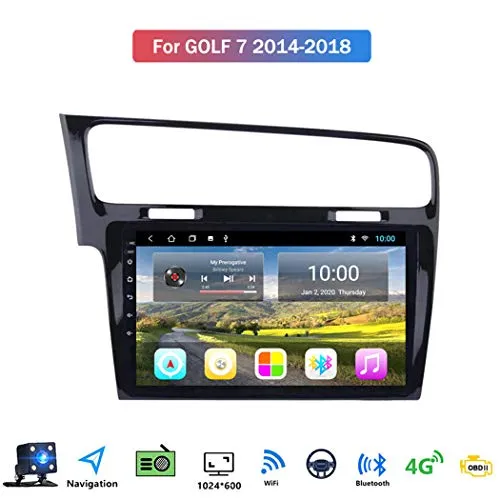 Android 8.1 10.1 Pollici GPS Navigazione Sistemi Multimediali per VW Golf 7 2014-2018 con Car Multimedia FM AM Radio, WiFi Tethering Internet/Audio Stereo,4g+WiFi: 1+16gb