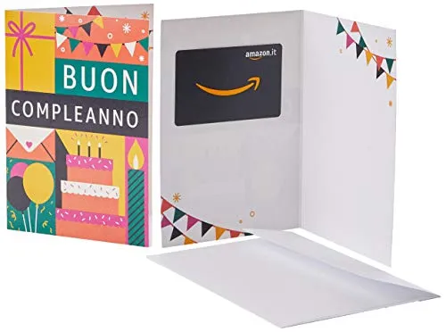 Buono Regalo Amazon.it - Biglietto d'auguri con icone verdi e gialle