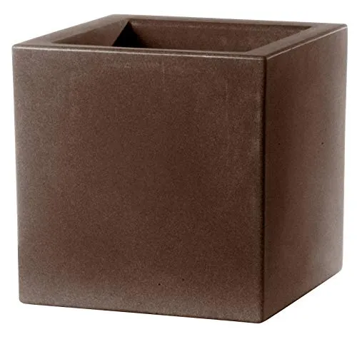 tulli Vaso 58x58x58cm in Resina Schio Cubo Essential 60 Bronzo