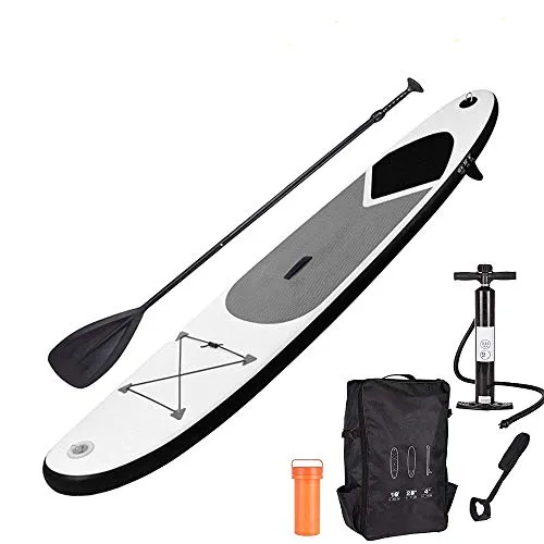 Happy Walk Inflatable Stand Up Paddle Board 3.35m Long 79cm Wide 15cm Thick SUP Package (grey)