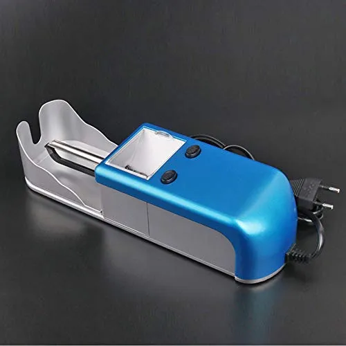 JKYQ Acciaio Inossidabile Facile da trasportare Rollatore Automatico di Sigarette Elettrico Tabacco Maker Fatto in casa Durevole Uso Domestico Adatto,Blue