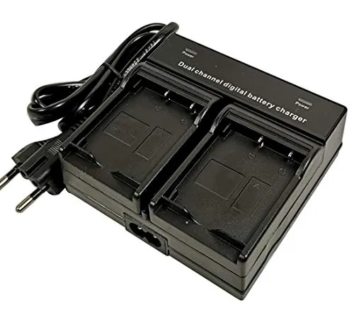 Dual-Channel - Batteria caricatore compatibile per Sony NP-F330 NP-F550 NP-F570 NP-F750 NP-F770 NP-F960 NP-F970 CCD-TRV DCR-TRV Series Handycam Camcorder Photography LED Vedio Light