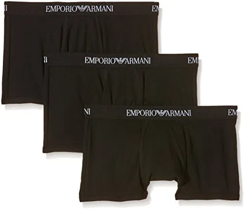 Emporio Armani Underwear 111610CC722 Slip, Nero/Nero/Nero 21320, Large (Pacco da 3) Uomo