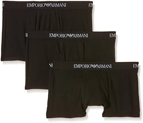Emporio Armani Underwear 111610CC722 Slip, Nero/Nero/Nero 21320, X-Large (Pacco da 3) Uomo
