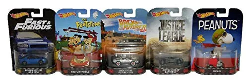 Mattel-Hot Wheels Set di Veicoli 5 Pezzi per Film e Televisione Bambini e Adulti