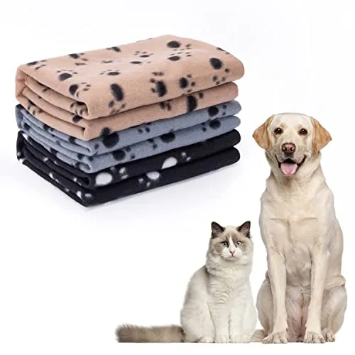 Nobleza 3 Pezzi Coperta per Cane Gatto Lavabile Soffice Durevole, Morbida Coperta in Pile per Cani e Gatti, per Cani, Gatti, Conigli E Altri Animali Domestici, 160 * 100 cm