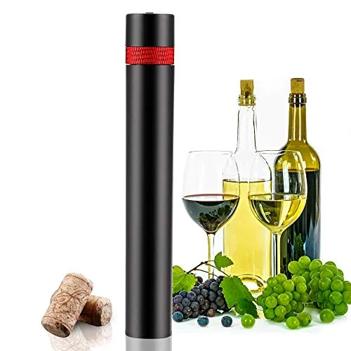 SAMEBOO Cavatappi a Pressione d'Aria Apribottiglie per Vino Professionale Mini Cavatappi Pompa Portabile per Vino Rosso Vino Bianco Spumante, Rosso