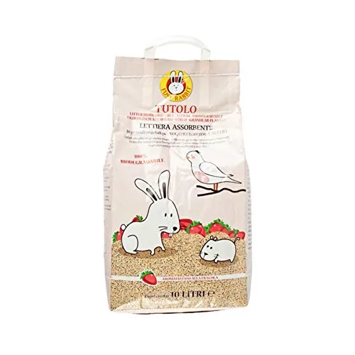 FussRabbit Tutolo Igienico Lettiera Assorbente 10 Litri Roditori Piccoli Animali Domestici Aroma Fragola