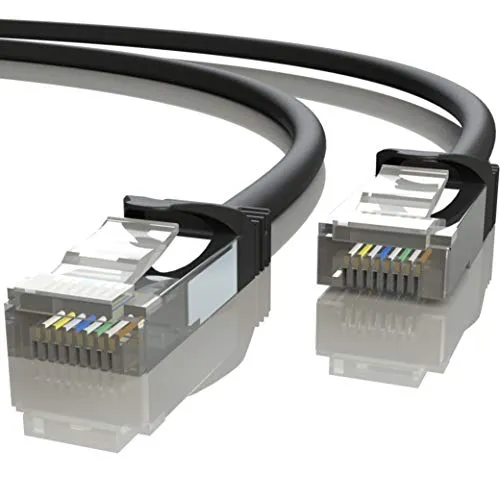 Mr. Tronic 15m Cavo di Rete Ethernet | CAT7, SFTP, CCA, RJ45 | (15 Metri, Nero)