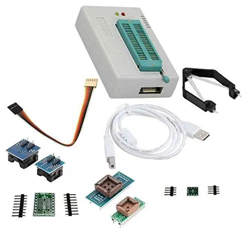 Laqiya 43237-2 TL866II Plus Programmatore USB EPROM Flash BIOS PROGRAMMABILE Circuiti logici programmabili 6 Adattatori Socket Extractor per 15000 IC