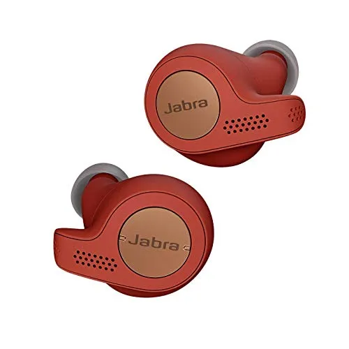 Jabra Elite Active 65T Auricolari, Cuffie Sportive con Funzione Passive Noise Cancelling e Sensore di Movimento per l'Attività Fisica, Chiamate e Musica Wireless, Rosso Ramato