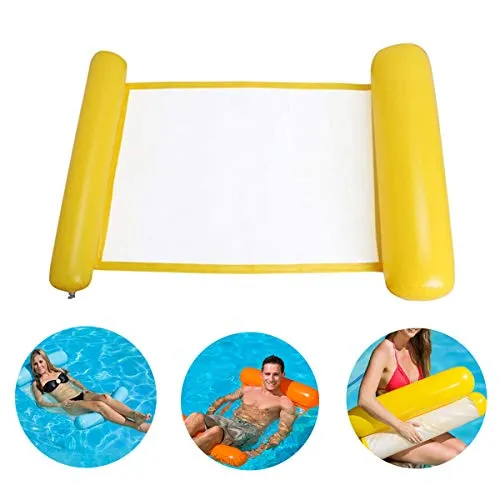 upstartech Acqua Gonfiabile Galleggiante Lettino Lettino Pieghevole Pieghevole Reclinabile Galleggiante Zattera Tappeto per Una Festa d'Acqua Vacanze Piscina Spiaggia, 130 * 73 CM