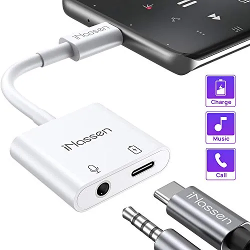 USB C a 3,5 mm Adattatore di PD Ricarica e Audio per Cuffie Type C 4 in1 Jack per Samsung Galaxy S20 Ultra Z Flip S20+ S10 S9 Plus Note 10 Huawei Mate 20 30 Pro P30/P40 Pro,ipad Pro 2018, Pixel