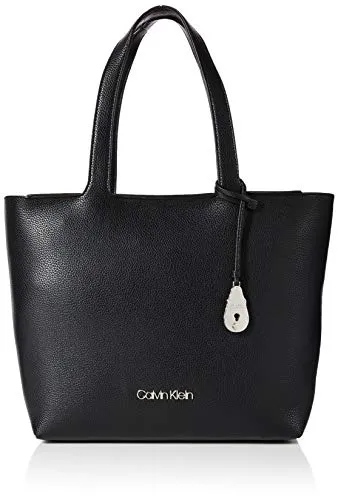 Calvin Klein Neat Shopper Md - Borse a spalla Donna, Nero (Black), 1x1x1 cm (W x H L)