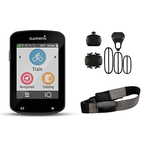 Garmin Edge 820 GPS Bike Computer Touchscreen con Bundle Cardio e Sensori Cadenza/Velocità, Mappa Europa, Smart Notification, Connessione ANT+ e WiFi, Nero/Grigio