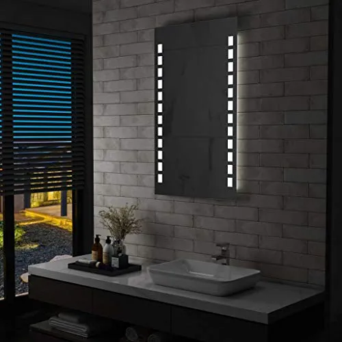 vidaXL - Specchio da bagno con LED, 60 x 100 cm