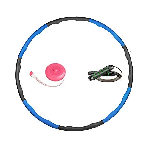 Hula Hoop per Dimagrire,Cerchio Fitness Hula Hop,Ponderato Fitness Hula Hoop,Hula Hoop Professionale,Cerchio Fitness Hula Hoop,Hula Hoop Fitness Pesi,Cerchio da Ginnastica (Blu)