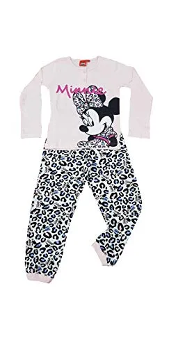 Sicem International Srl Pigiama per bambina Minnie in cotone jersey manica lunga (B2WD220089 CONFETTO, 6 ANNI)