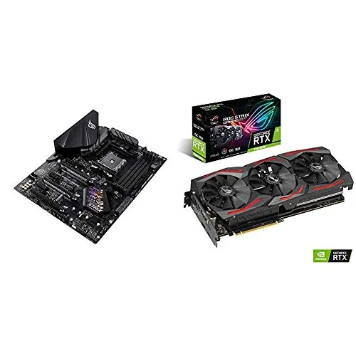 Asus ROG STRIX B450-F GAMING Scheda Madre, DDR4 a 3200 MHz, SATA 6 Gbps, HDMI 2.0, NVMe M.2, USB 3.1, Nero + ROG Strix GeForce RTX 2060 Scheda Video, 8GB, GDDR6 Dissipatore Triventola, Aura Sync