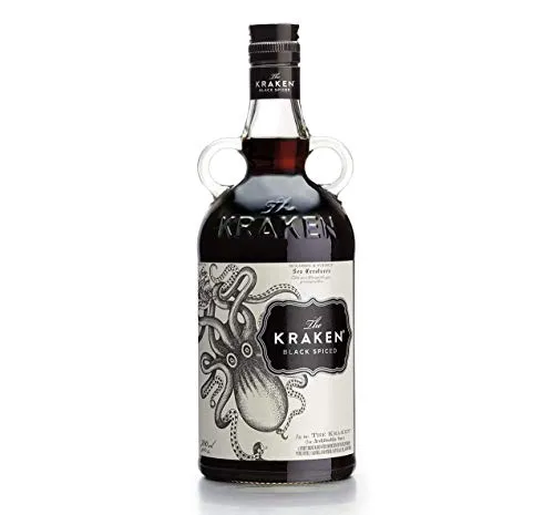 The Kraken 70cl - Rum nero speziato: canna da zucchero, rum caraibici scuri e 13 spezie. 40% vol.