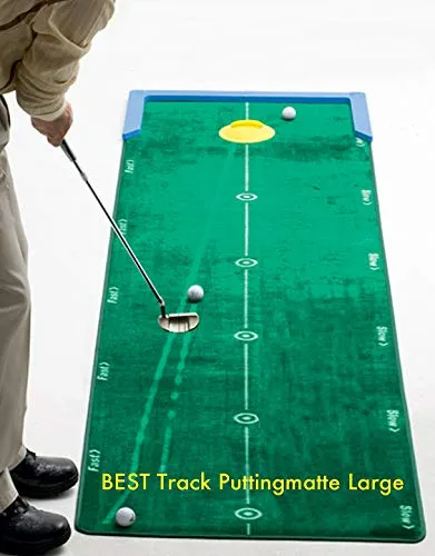 Best Track Allenamento golf tappetino, Verde, 3,20 m x 75 cm, set di cunei 2 pezzi