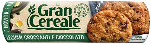 Gran Cereale Biscotti ai Legumi Croccanti e Cioccolato, Biscotti dal Gusto Pieno Ricchi di Fibra e Fosforo - 270 gr