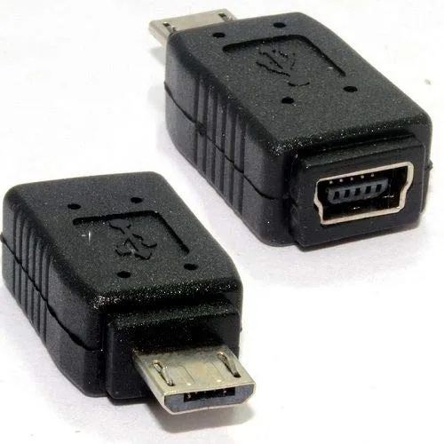 Cablepelado - Adattatore USB 2.0 Mini USB femmina a Micro USB Maschio Nero