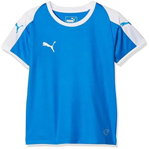 PUMA Liga Jersey Jr, Maglietta Unisex-Bambini, Blu (Electric Blue Lemonade/White), 128