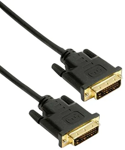 HDSupply DC130-100 DVI-D cavo Dual Link (connettore DVI-D (24 + 1) - connettore DVI-D (24 + 1)), contatti dorati, 10,0 m, nero
