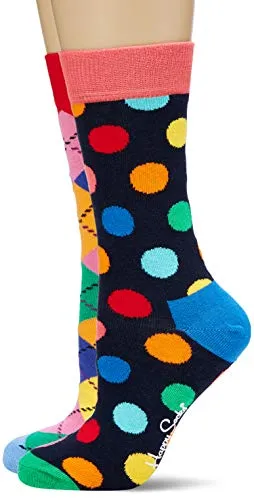 Happy Socks Christmas Cracker Big Dot Gift Box, Calzini Donna, Multicolore (Multicolour 650), 36/40 IT