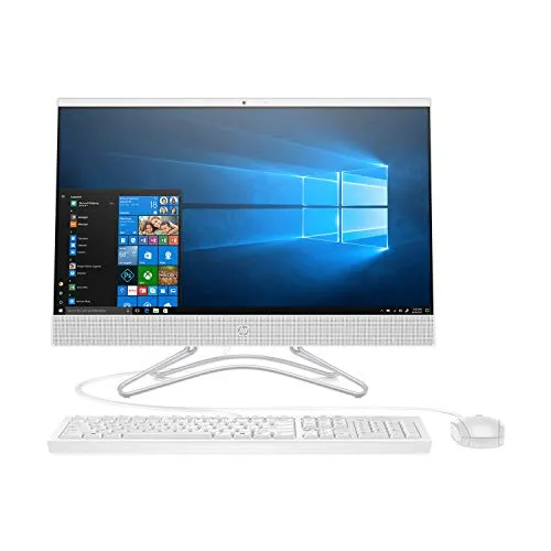 HP-PC 24-f1006nl All-in-One, AMD Ryzen 3 3200U, RAM 8 GB, SSD 256 GB, Grafica AMD Radeon Vega 3, Windows 10 Home, Schermo 23.8" FHD Antiriflesso, Micro-Edge, HDMI, Lettore Micro SD, Webcam, Bianco