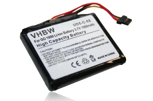 vhbw batteria compatibile con TomTom GO 4EH45, 4EH51, 4EH52, 4EJ41, 4EJ51, 1530 navigatore GPS (1000mAh, 3,7V, Li-Ion)