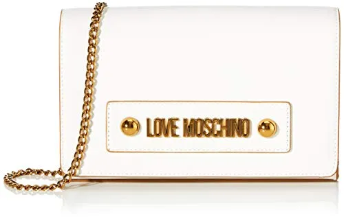 Love Moschino Jc4026pp1a, Borsa a Tracolla Donna, Bianco (Bianco), 6x14x22 cm (W x H x L)