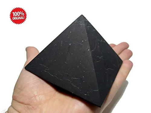 Russian Goods and Life Shungite grezzo Pyramid 90 x 90 mm (9 x 9 cm) pietre di cristallo minerale grande