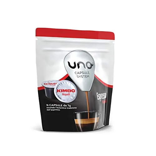 Kimbo Uno Caffè Espresso Napoli - Capsule Uno System - 6 Astucci da 16 Capsule