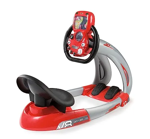 Smoby V8 Driver, Un simulatore di guida per bambini, volante elettronico, suoni e luci