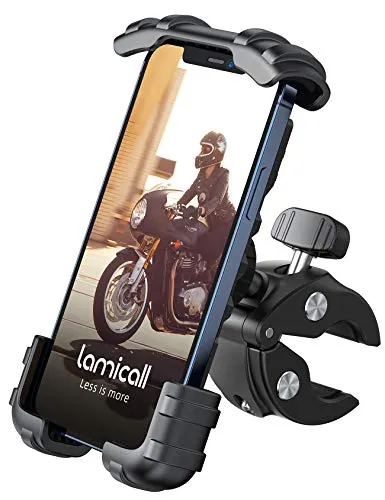 Lamicall Supporto Telefono Bicicletta, Supporto Telefono Motociclo - Manubrio Supporto Cellulare per iPhone 15 Pro Max, 14 13 12 11 Pro Max, Xs Max X 8, Samsung S10 S9 S8, 4.7-6.8 Pollici Smartphones