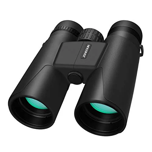 JONGSUN Binocolo 10x42 Compatto HD Adulti, Zoom Clear Binoculars Visione Notturna Luce Debole - Obiettivo BAK4 Prism FMC