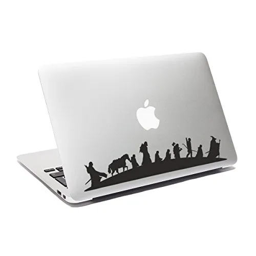 Adesivo decalcomania per laptop/Macbook, soggetto: Il Signore degli Anelli/La compagnia dell'anello/Lo Hobbit