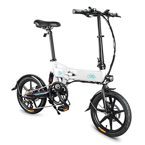 FIIDO D2S Bici Elettrica Pieghevole Ricaricabile, E-Bike da Montagna per Adulti per Ciclismo all'Aperto in Città, Motore da 250 W, Sistema di Assistenza Elettrica a 3 Ingranaggi - Bianco