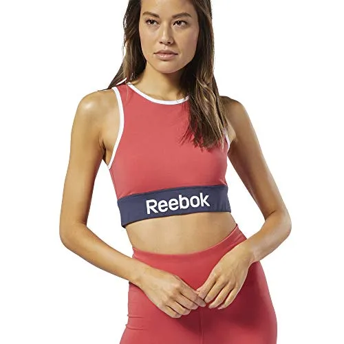 Reebok Linear Logo Cotton Bra Top, Donna, Donna, FI2040, rebred, S