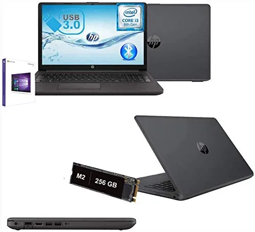 Notebook HP 250 G7 Portatile Display 15.6" Intel core i3-8130U 8th gen. fino 3.4 Ghz/Ram 4Gb DDR4/SSD M.2 256 Gb/INTEL HD 620,Hdmi,Lan,Lettore,Wifi,Bluetooth,Windows 10 pro, Open Office,Antivirus