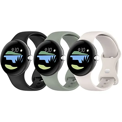 YASPARK Cinturino Compatibile con Google Pixel Watch, Cinturino Sportivo in Morbido Silicone Cinturino per Google Pixel Watch