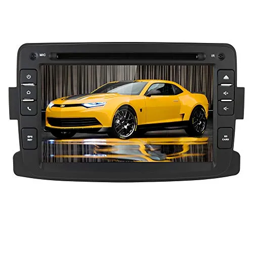 Autoradio Android 10 con navigazione GPS Bluetooth per Dacia Renault Dokker Duster Logan Sandero Dacia Renault 2012-2017, 1 Din 7 pollici Touch Screen Car DVD Player Radio