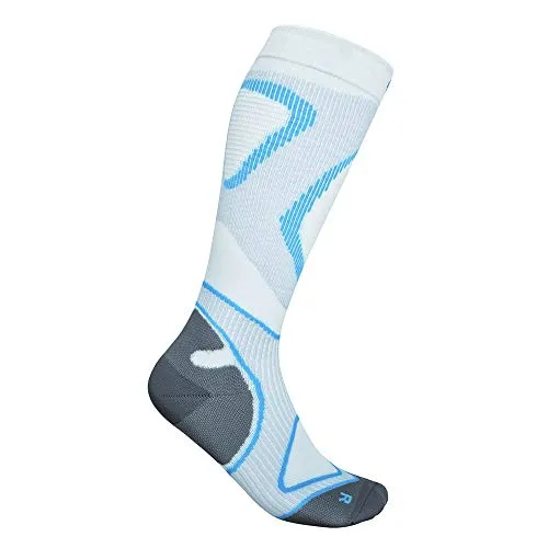 BAUERFEIND Run Performance, Calze di Compressione Men's, Blu-Bianco, 41-43 / XL