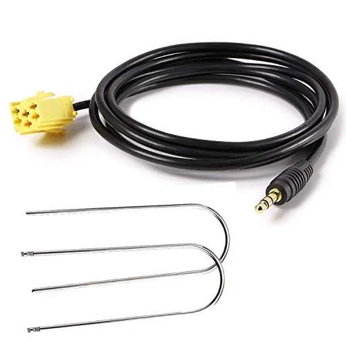 DaiYeisw 3.5mm AUX Cavo Audio Adattatore con Chiavette Smontaggio Radio Cavo Aux Audio con Jack Femmina da 3,5mm per Fiat Grande Punto Alfa Romeo 159 Mp3