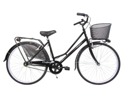 Daytona bicicletta donna da città bici da passeggio olandese 26 city bike cesto nera