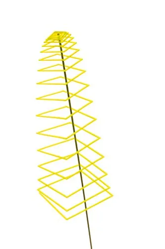 Garten Bronder e.K. Sunspiro 10137.0 –  – Spirale da – Square, Diametro 20 cm, Lunghezza Circa 70 cm, Asta 1,25 m e Sistema a Incastro Elvira Basculante, Made in Germany, Giallo Limone