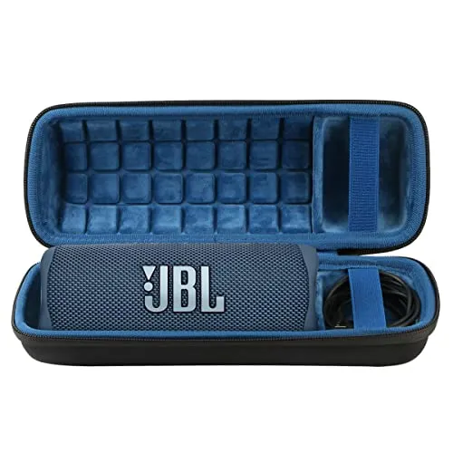 co2CREA Custodia rigida da viaggio rigida per JBL Flip 6 / JBL Flip 5 Altoparlante Bluetooth portatile (scatola singola) (Flip 6/5 custodia, nero+blu)